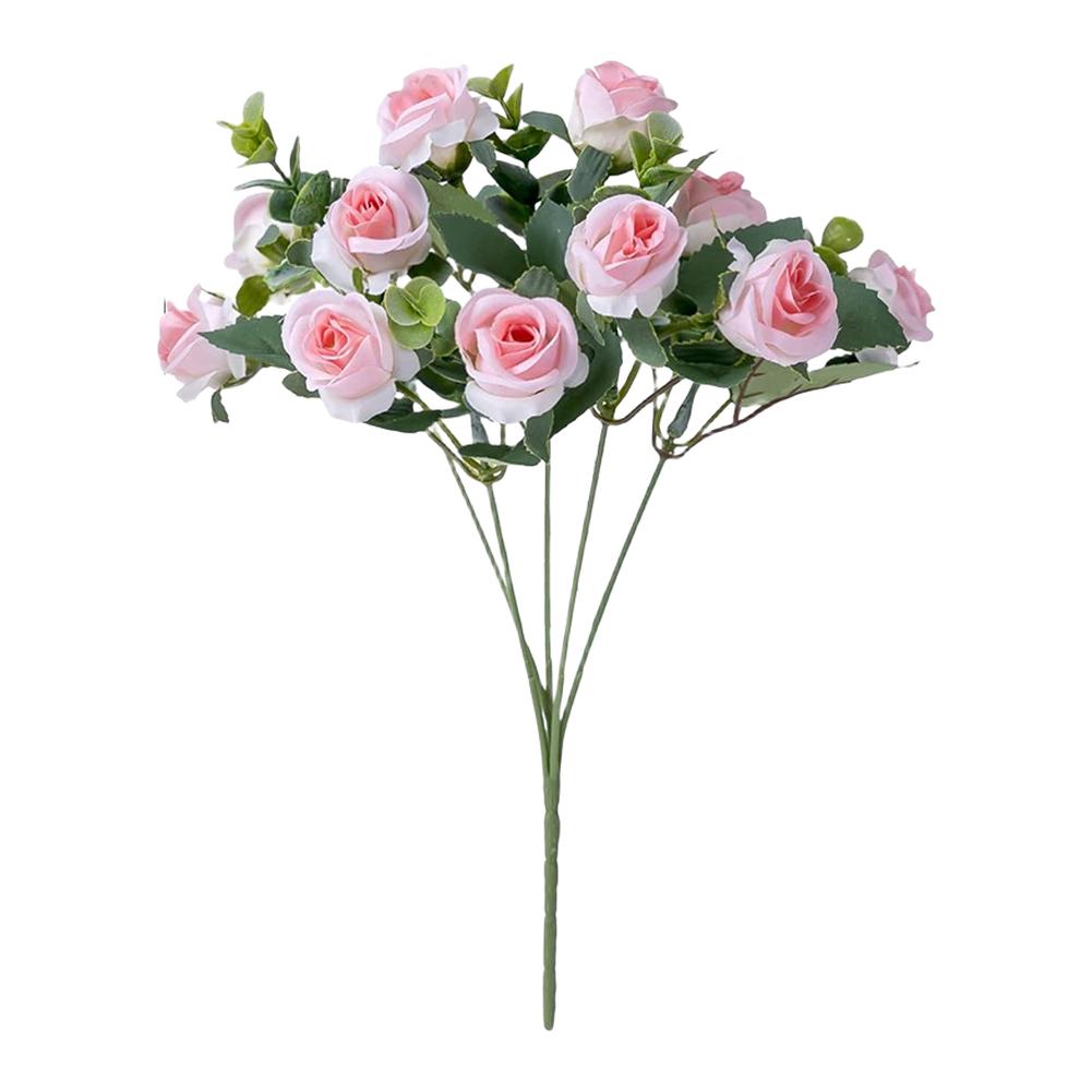 

30cm Artificial Bouquets Eucalyptus Roses Artificial Flowers For Home Decor Table Wedding Decor DIY Vase Flower Arrangement светло-розовый