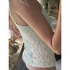 Lace Bow Suspender Vest Women's Design Sense Side Perspective Waist-revealing Girl's Age-reducing Base Top Short