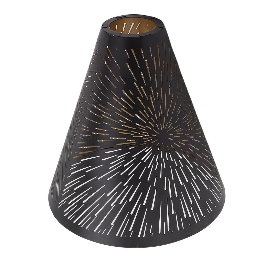 Table Lamp Shade Laser Engraved Metal Fireworks Shape Projection Lampshade for Bedroom