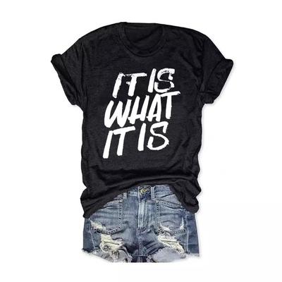 Sommer Damen gemustertes bedrucktes Rundhals Kurzarm lässiges und modisches T-Shirt