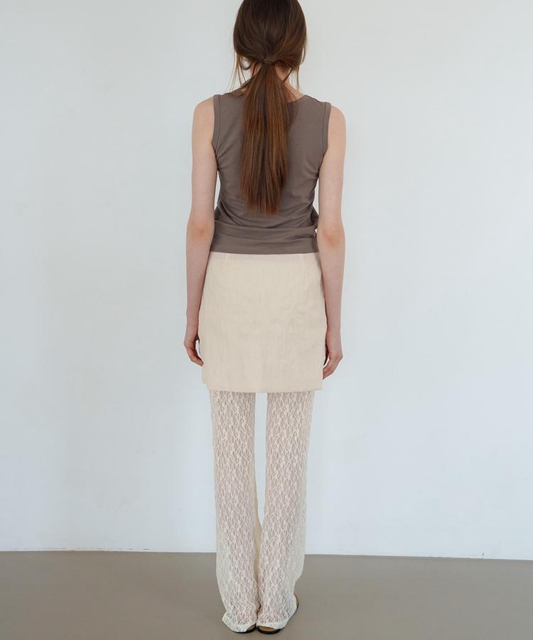 Seuleoum Ete Wrinkle Skirt_Ecru