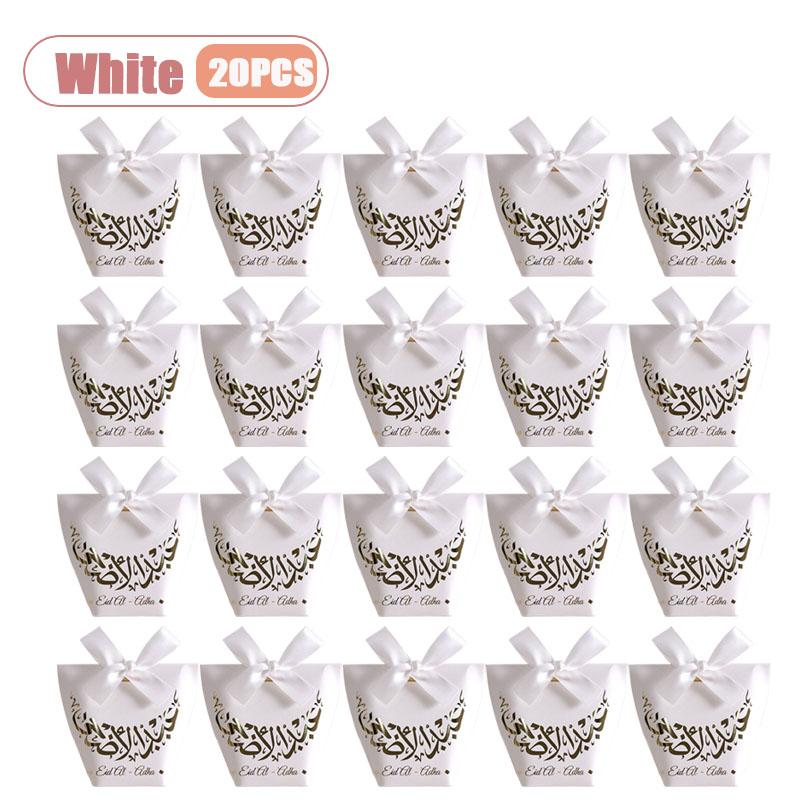 10-40PCS Ramadan Gift Boxes Eid Party Favor Bags for Middle Eastern Holiday Celebration Candy Treat Packaging