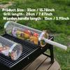 Detachable-handle Rolling Grill Basket Made of 304 Stainless Steel, Large Capacity. Ideal for Outdoor Barbecues, Garden Parties and Family Gatherings.