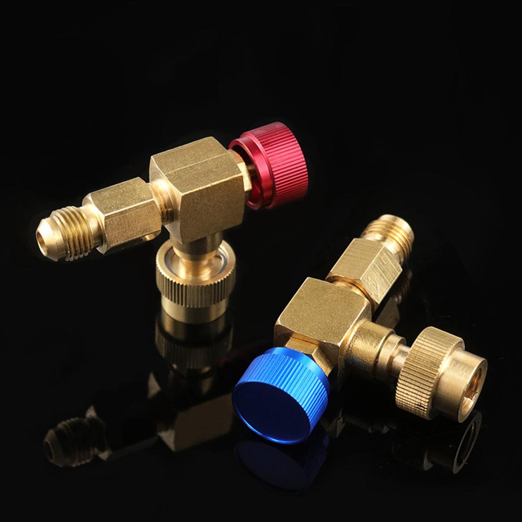 Professional Brass Refrigerants Charging Valves Thickened Washer Seal Antidlip Nut For Cooling System Maintenance