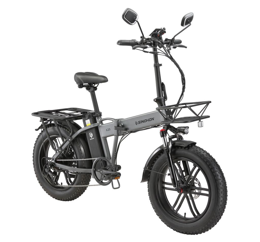 SINOHON A20 Městské Dojíždění Dospělé Elektrické Kolo 500W Motor 48V18Ah Baterie Více Terénní E-Bike 20 Palcová Silniční Kola S Tažnou Sedačkou Elektrické Kolo