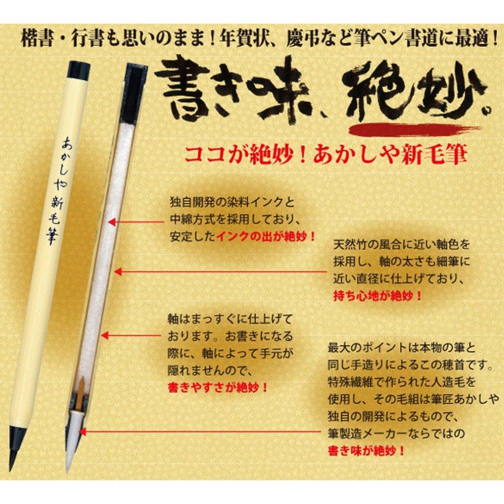 Akashiya Brush New Set of Pen, Brush, Black, 5, SA-300