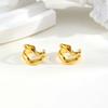 Vnox Minimalist 18K Gold Plated Cuff Earrings Stainless Steel Hollow Geometric Earring For Women Trendy Jewelry 2026 New