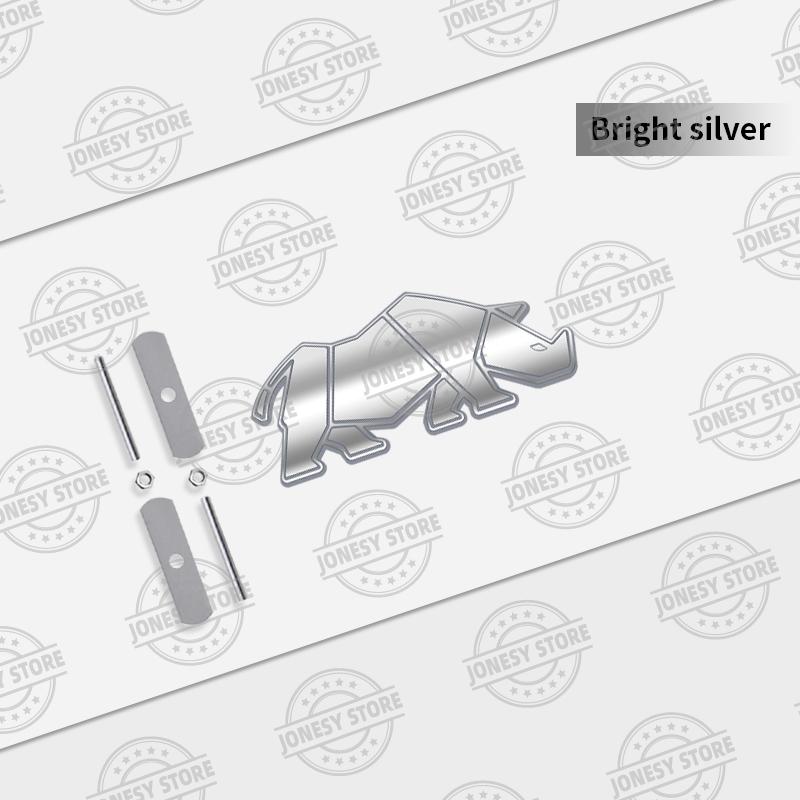 Auto Metal For Rhino Rhinoceros Logo Suzuki Jimny Car Body Rear Trunk Badge Decals Personality Three-Dimensional Sticker