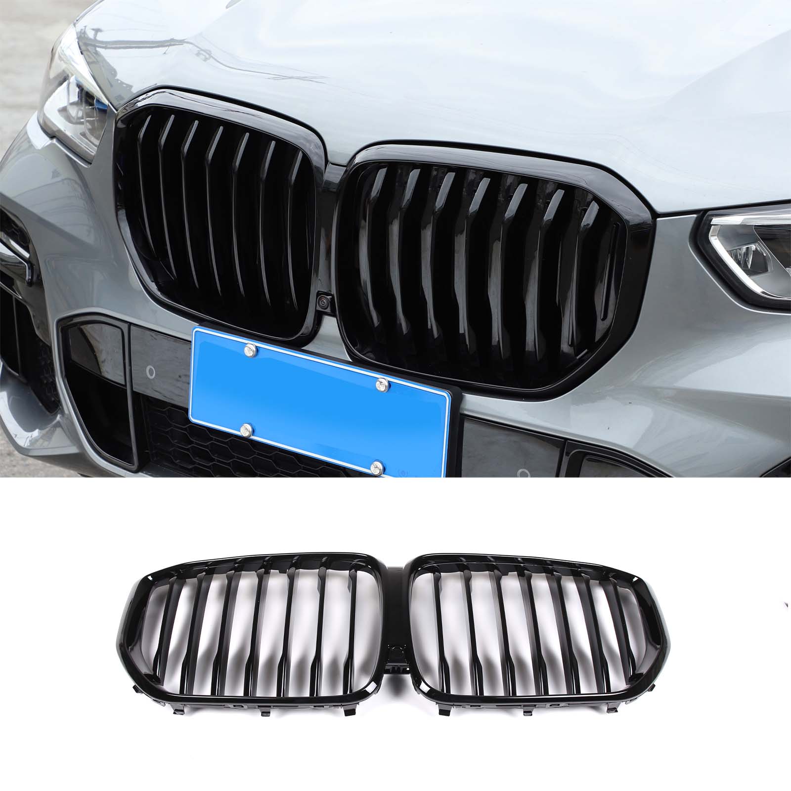 ABS Front Radiator Grille Bumper Grill Middle Grid Inlet Mesh for BMW X5 G05 -2024 Exterior replacement parts 2019-2022