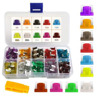 Kiligen 100 stuks -24V Laag Profiel Zekering Auto Zekering 3A 5A 7.5A 10A 15A
