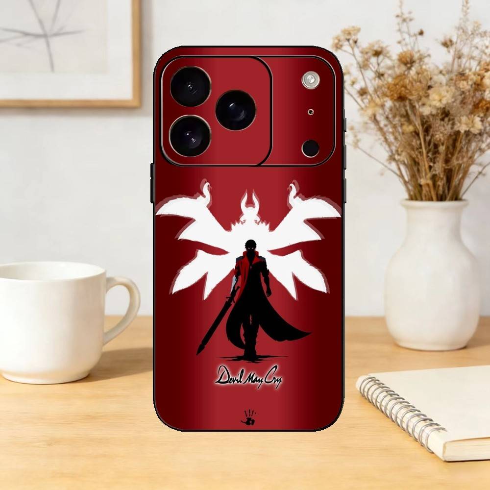 D-Devil May Cry D-Dante Phone Case For iPhone 17,16,15,14,13,12,11 Plus,Pro,Max,Mini Silicone black Soft Cover
