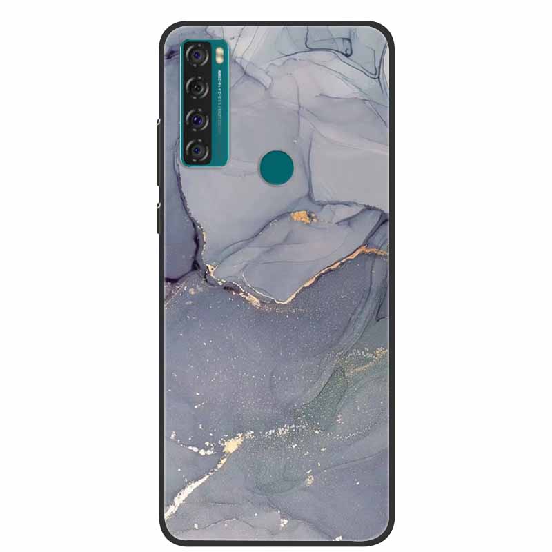 Per Custodia TCL 20 SE Marmo Silicone TPU Cover Posteriore Morbida Custodia per Telefono Per TCL 20 SE T671H Coque Cartoon Antiurto Moda Funda
