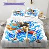 One Piece Monkey D Luffy Pattern Bedding Quilt Set Quilt Cover Pillowcase Home Birthday Gift(1 * Duvet Cover + 2 * Pillowcase, Without Core)