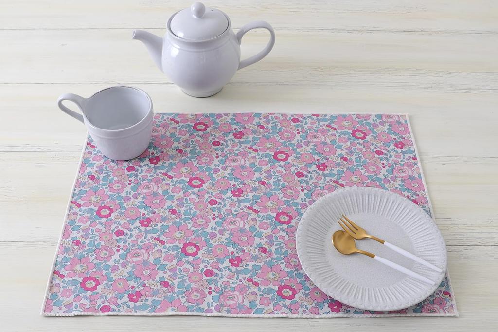 DDintex FLORET LONDON Placemat Betsy Star Pink 46 X 33cm Print Water-Repellent Approx. [Liberty Use]
