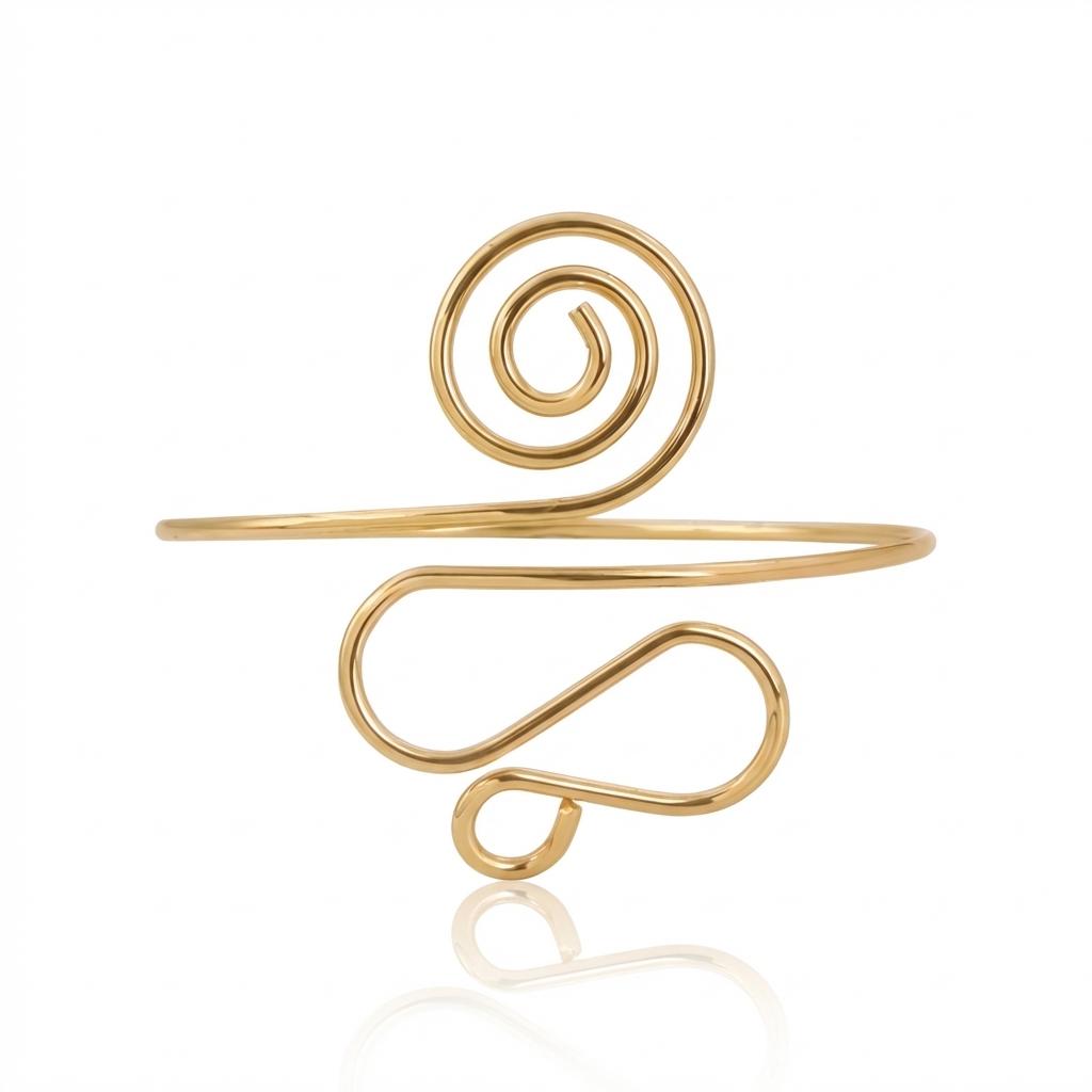 

Simple Wrapped Arm Cuff Fashion Spiral Thread Open Arm Cuff Trendy Fashion Gift Daily Accessory