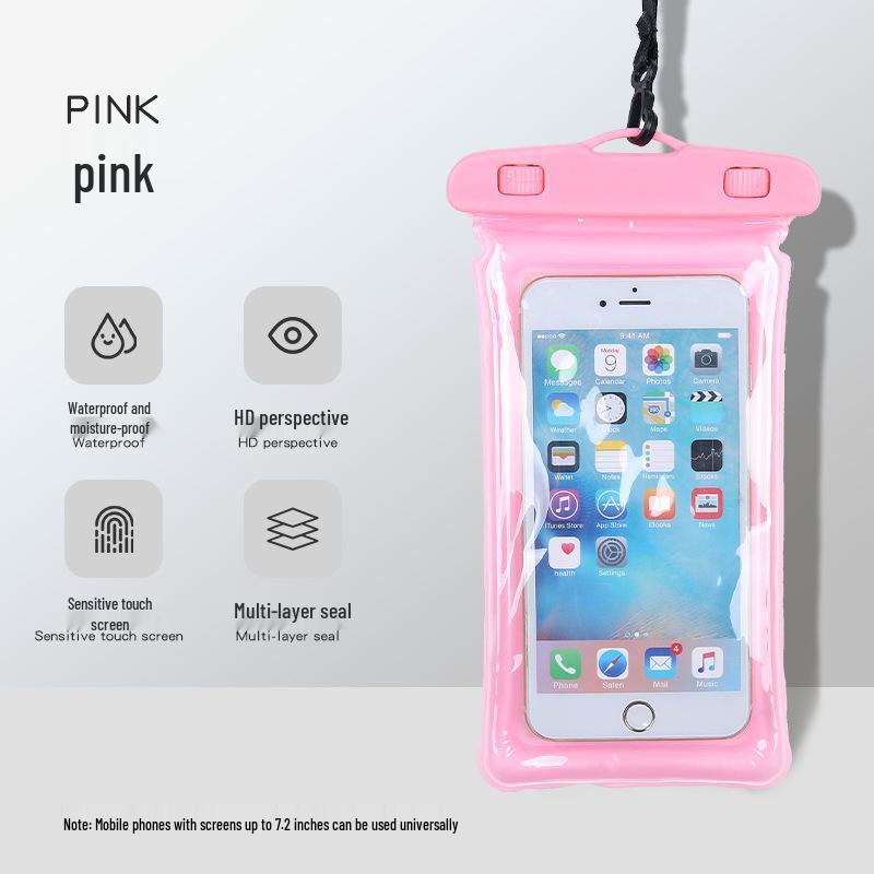 Luminous Waterproof Phone Pouch: Touchscreen, Dive-Friendly for Beach, Swimming, Rafting, and Riding