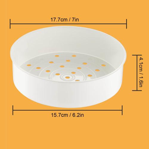 Two Plastic Steaming Racks and Baskets, Universal Design for Uniform Cooking, Multifunctional, Compact Size, Compatible with 2L Smart Rice Cookers