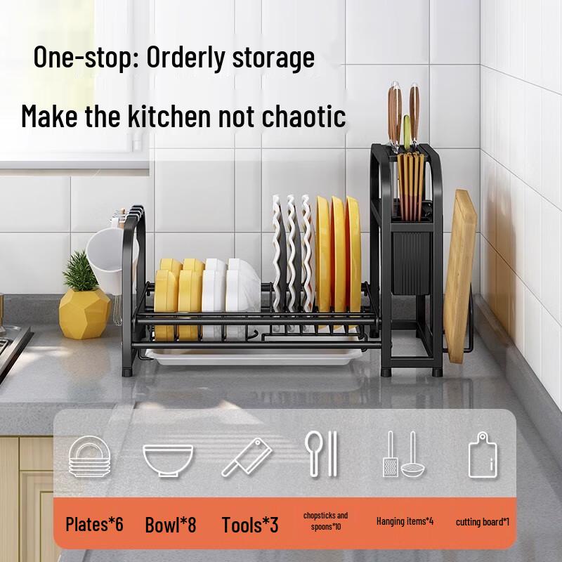 JingQingFu Multi-functional Stainless Steel Kitchen Dish Rack