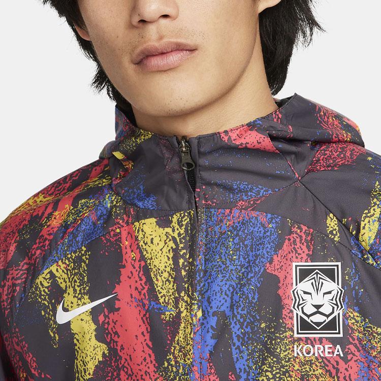 Nike AWF Splash Pattern Full Print Long Sleeve Hooded Jacket Men Jacket Black DN1034-010