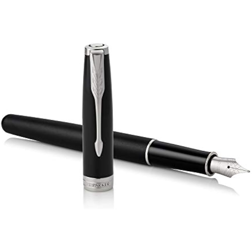 PARKER Parker Fountain Pen Sonnet Matte Black CT Fine Print Gift Box Regular Imported Product 195...
