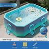 Inflatable Children's Swimming Pool with Slide - No Inflation Needed, Thickened Foldable Design for Home and Outdoor Use