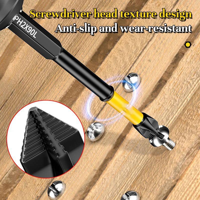 Anti-Slip and Shock-Proof Bits Screwdriver Bits High Hardness Strong Magnetic 25/50/65/70/90/150mm Ph2 Screwdriver Set