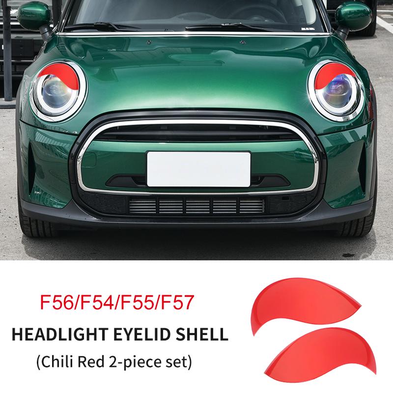 ABS Glänzend Und Matt Schwarz Farbe Wütendes Augenlid Für MINI Cooper F65 F66 F54 F55 F56 F57 R55 R56 R57 R58 R59 Auto-Scheinwerferaufkleber