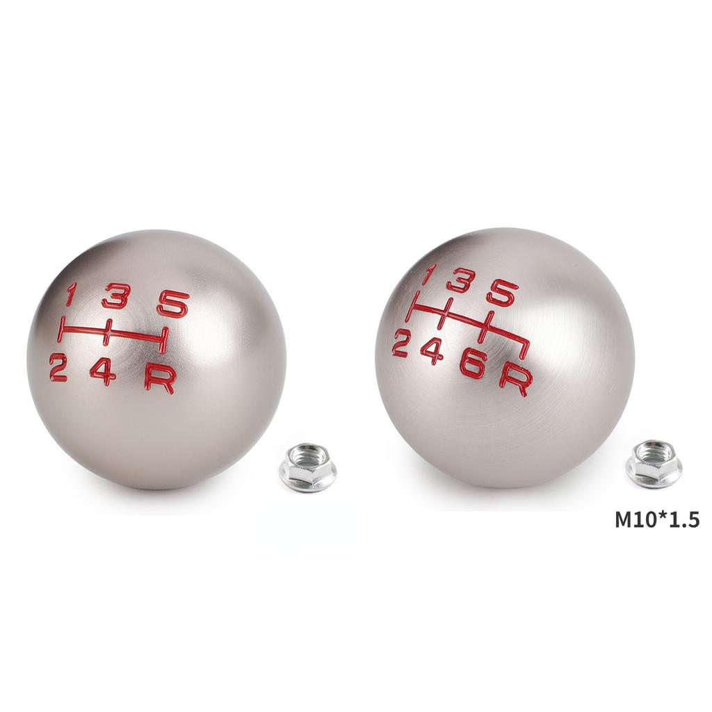 Universal Real Carbon Fiber Car Gear Shift Knob Head Shifter Aluminum Round Ball Shape M8x1.25 M10x1.25 /x1.5 Shift Lever knob