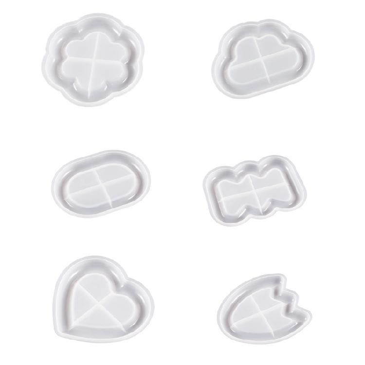 Resin Tray Molds Flower Cloud Dish Molds with Edges Rolling Tray Molds for Epoxy