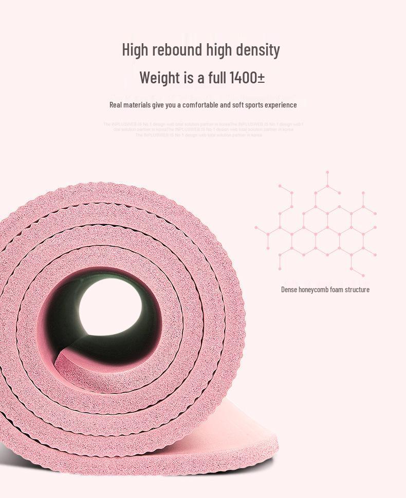 Thick Non-slip Yoga Mat for Home - Silent, Shock-absorbing, Soundproof, Ideal for Men & Women