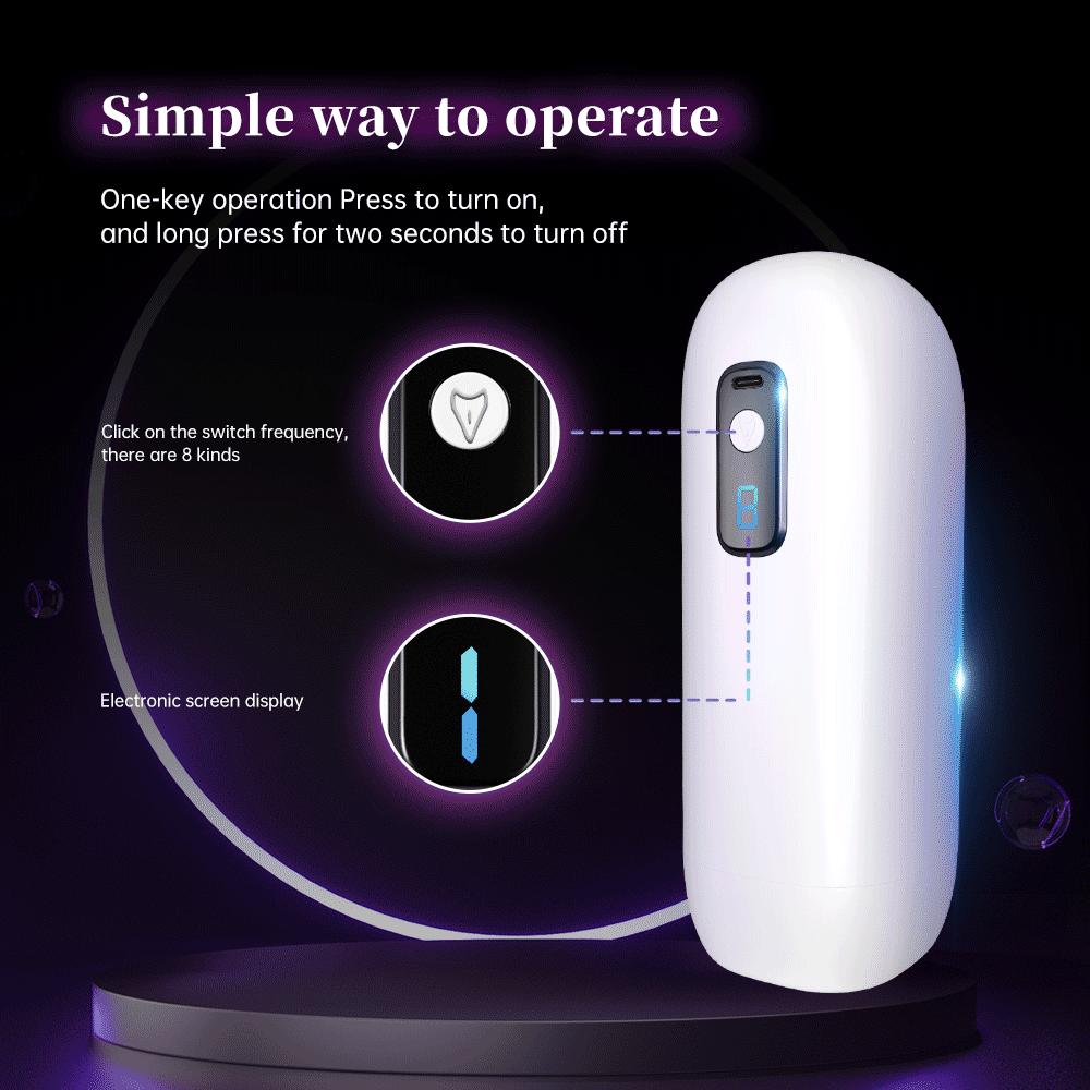 Automatic Male Masturbator Cup Strong Vibration Digital Blowjob Machine Real Pussy Masturbation Sex Toys for Men