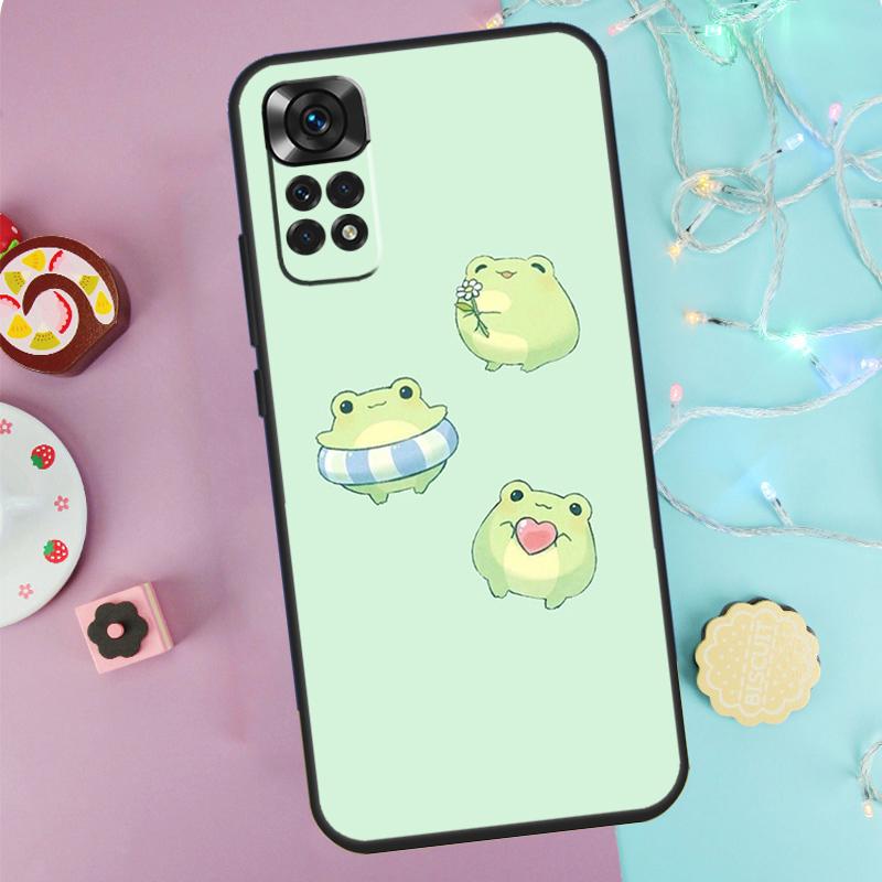 Kawaii Frog Case For Xiaomi Redmi Note 14 13 12 11 10 9 Pro 9S 10S 11S 12S Redmi 10C 12C 13C 14C Cover