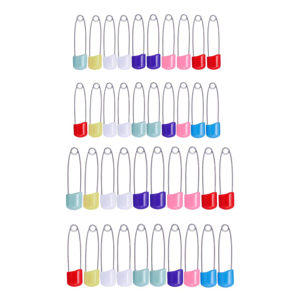 100pcs Colorful Plastic Head Safety Pin Locking Baby Cloth Diaper Nappy Pins DIY Jewelry Making for Quilting Knitting