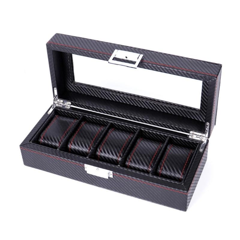 Additional Velutinous Lined Watch Storage Case Secure Metal Grip Plan For Jewelry Display And Travel