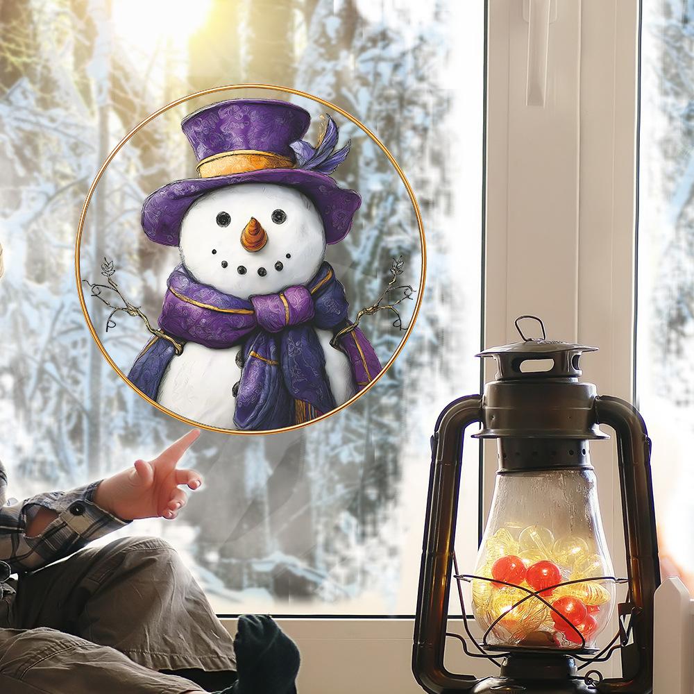 Creative Magic Snowman Christmas Atmosphere Home Glass Window Stickers