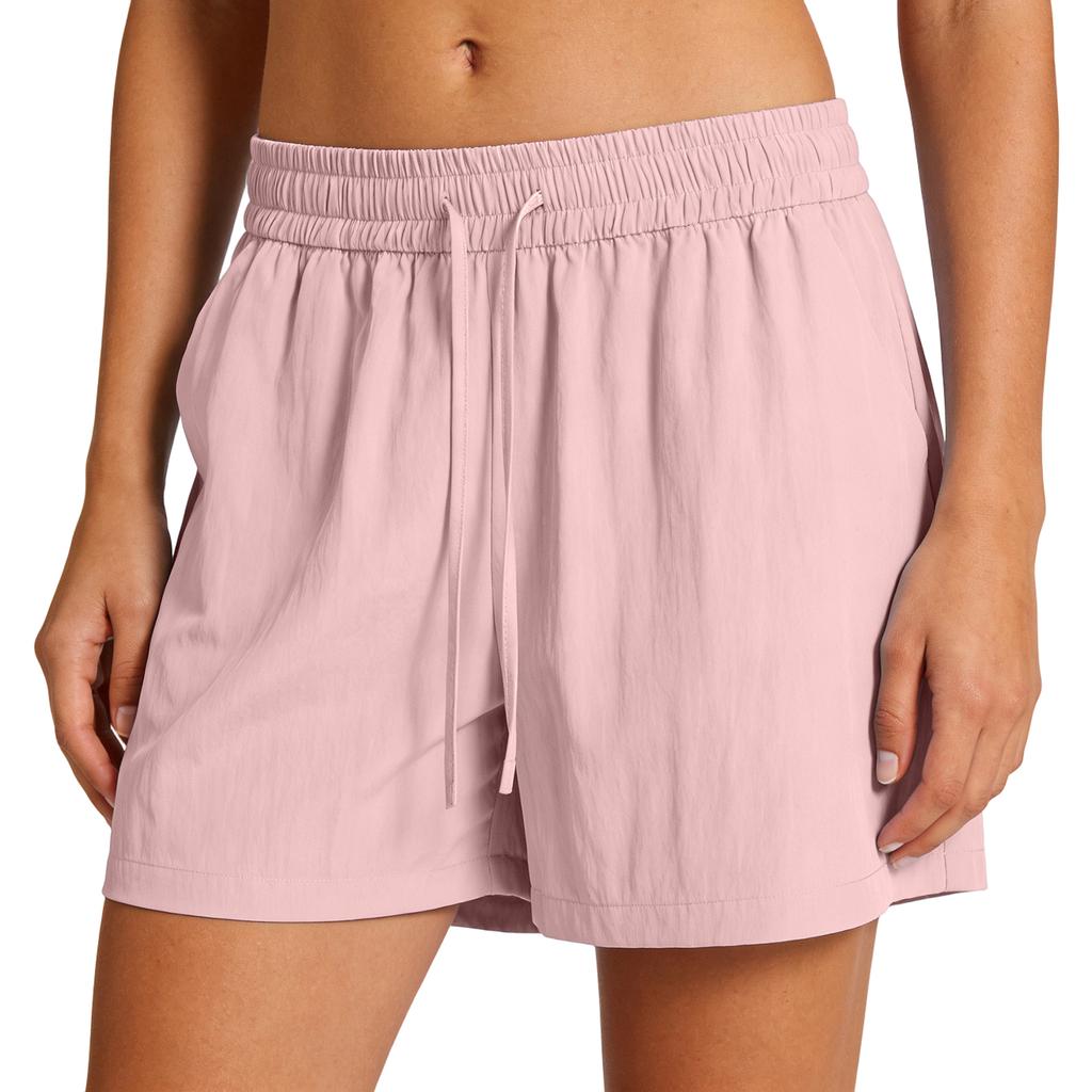 Women’s Relaxed Fit Elastic Waist Shorts with Drawstring Casual Lightweight Soft Fabric Loose Fit Design for Everyday Wear