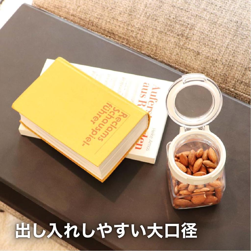 Takeya Official Storage Containers Set of 4 Square 800ml with Spoon FRESHLOK Highly Airtight Sealed Refrigerator Protein Spices Seasonings Flour