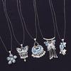 Ethnic style handmade necklace, vintage butterfly pendant, Chinese-style sweater chain