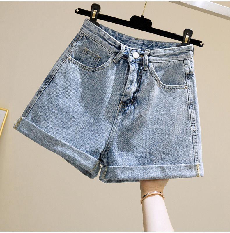 Women's A-Line High-Waisted Rolled Denim Shorts - 2020 Summer Collection