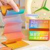 100sheets Pearlescent Sticky Notes Pull-out Sticky Memo Simple Note Paper  Gift