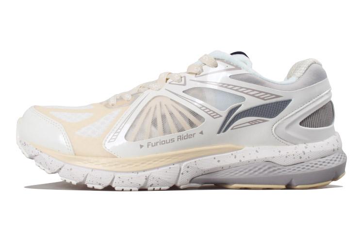 Li Ning Furious Rider 3 Удобная амортизация Низкие Баскетбольные кроссовки Мужские Белый Золотой ARZQ005-1 41.5
