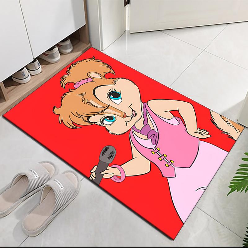 Tapete com Estampa de Alvin e os Esquilos para Cadeira de Escritório Sala de Estar Quarto Cozinha Decoração de Ambientes Presentes