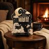 Wooden Reading Tracker Halloween Book Read This Year Counter, Ghost Bookstore Counter with Number, Table Sign Decoration, Gift for Bookworms