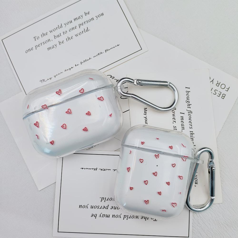 Trendy Heart Pattern Earphone Case for AirPods Pro3/Pro2/Pro Headphones Cover For AirPods 4/3/2/1 Shockproof Protective Cover