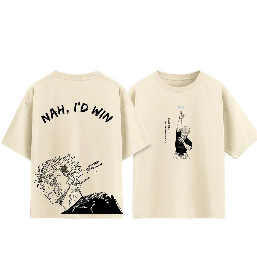 T-Shirt Jujutsu Kaisen Gojo Satoru, Outfit Estivo Unisex in Cotone Stile Y2K, Top alla Moda a Manica Corta per Fan di Anime, Streetwear