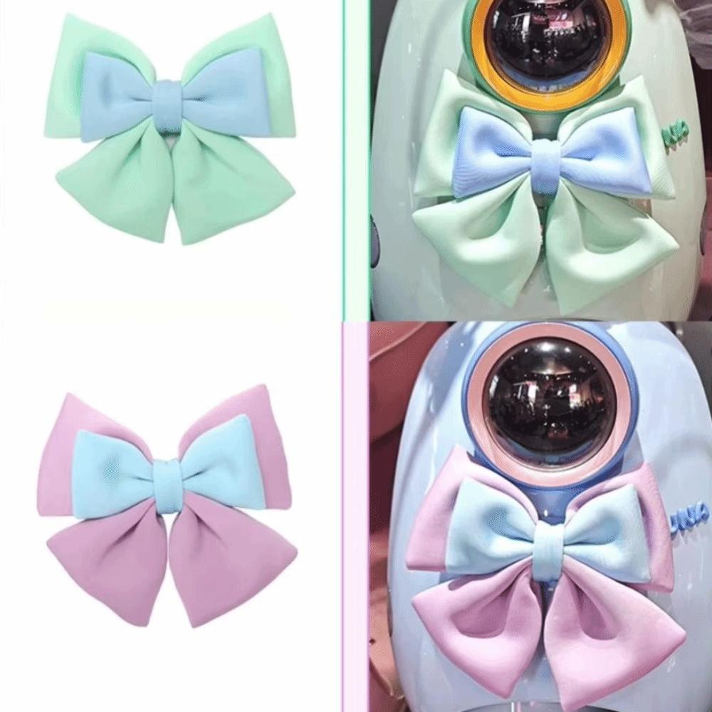 Cute Electric Bicycle Bowknot Universal Helmet Butterfly Knot Motorcycle Helmet Decor  Cycling