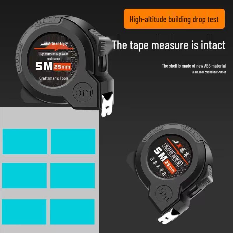 Stainless Steel Drop-Resistant Tape Measure: 5m, 7.5m, 10m for Home & Construction Use