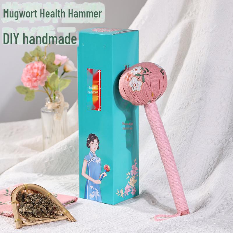 

Сделанный вручную молоток для мокса-терапии из полы, набор для DIY для оздоровления и тимбилдинга 28CM Wormwood Hammer Gift Box