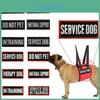 Patch Alça de Transporte para Animal de Estimação Não Acaricie Serviço de Treino de Cão de Terapia Preto e Branco Inglês 9*4cm