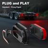 6 Inch Oval Red LED Trailer Tail Lights 2PCS, Super Bright 24 LEDs Brake Turn St